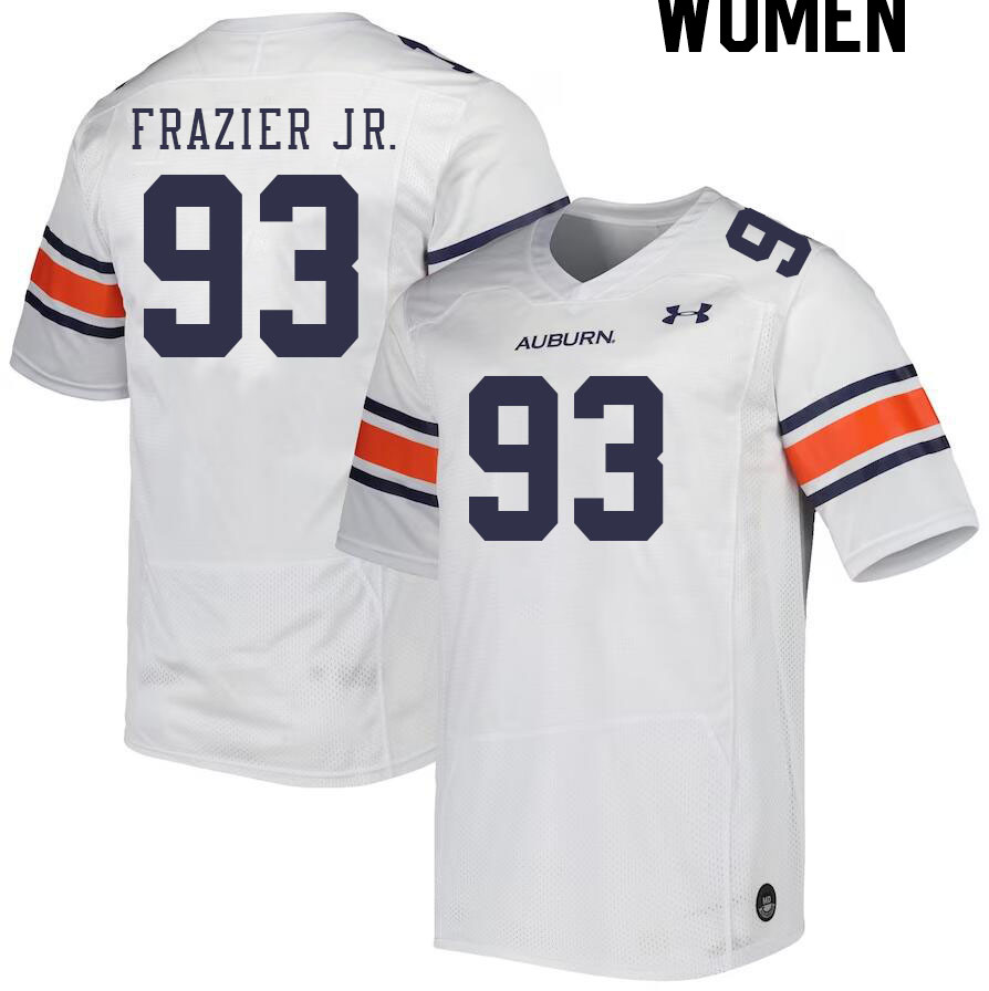 Women #93 Joe Frazier Jr. Auburn Tigers College Football Jerseys Stitched-White